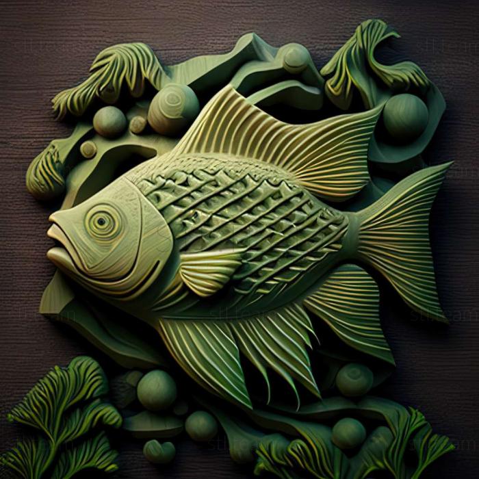 3D модель Риба пунтій зелена (STL)
